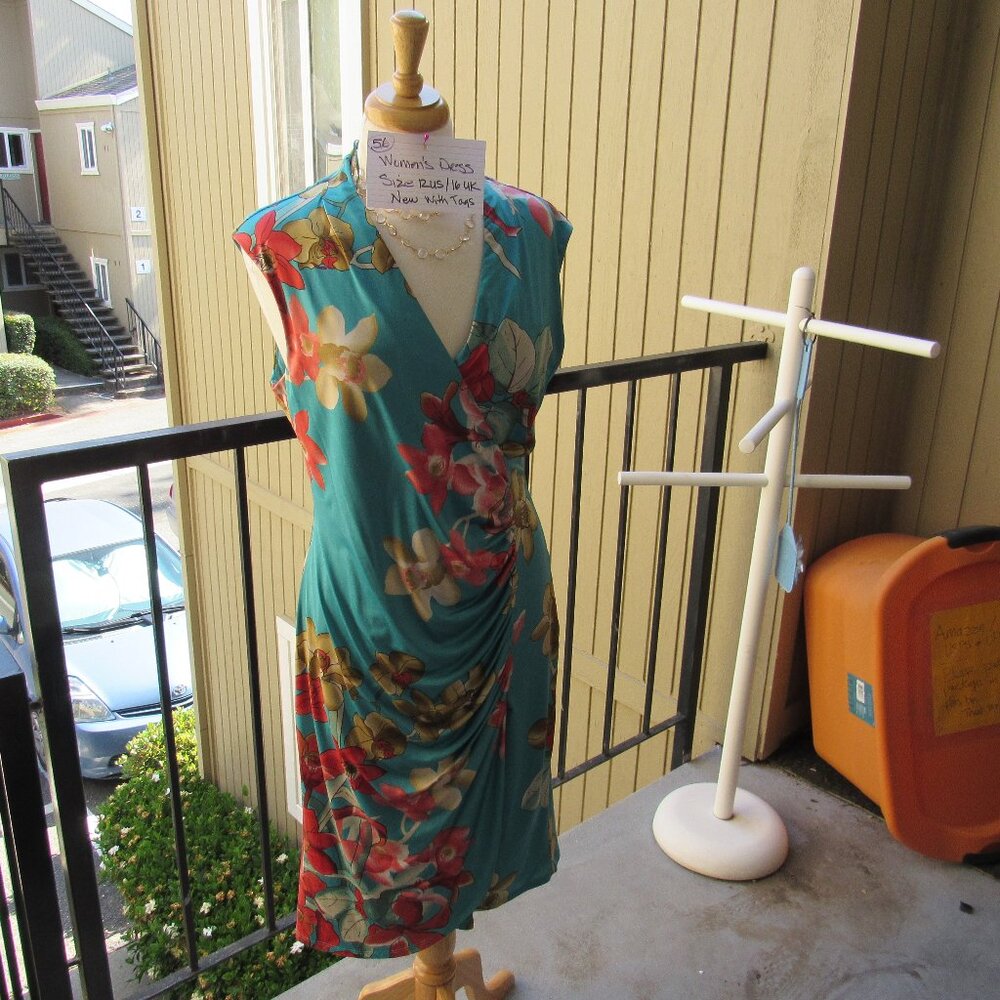 #56  NEW WOMEN'S COLORFUL SUMMER DRESS  BY PHASE EIGHT  (SIZE 12US /16UK)